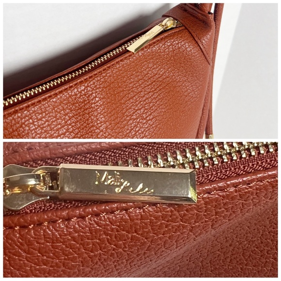 •MALI + LILI• Anthropologie The Aria Convertible Sling Bag in Cognac Brown Vegan - Picture 9 of 14